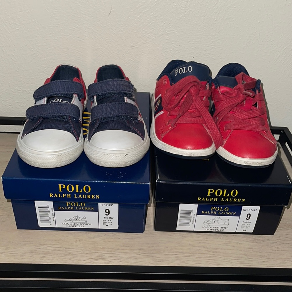 Toddler boys Polo Ralph Lauren shoes size 9